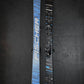 Fischer Nightstick demo skis, black, blue and gray lines pattern