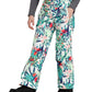 girls ski pants, tropical flowers print