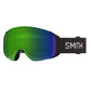 smith 4D mag ski goggles, black strap green lens