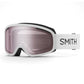 Smith ski/snowboard goggles, white strap ignitor mirror lens