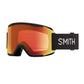 Smith Squad ski goggles, black strap red lens