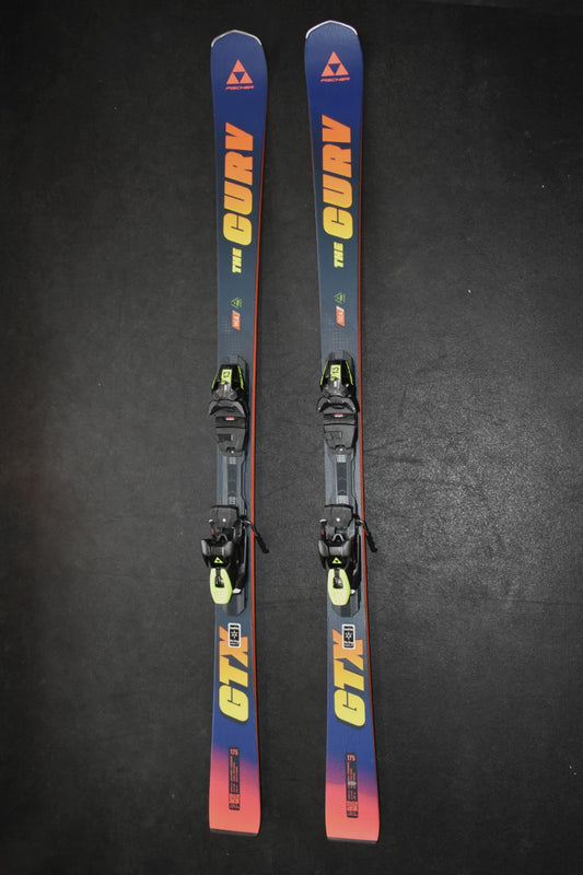 Fischer The Curv GTX demo skis with bindings, multicolored