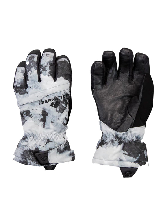 teen's ski glove, white and black
