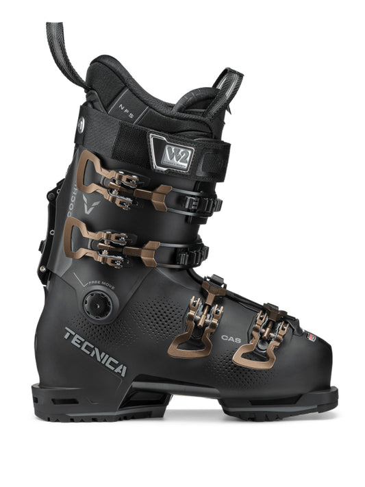 women's Tenica Cochise 85 ski boots, black with gold accents