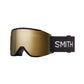 Smith Squad Mag goggles black strap gold lens