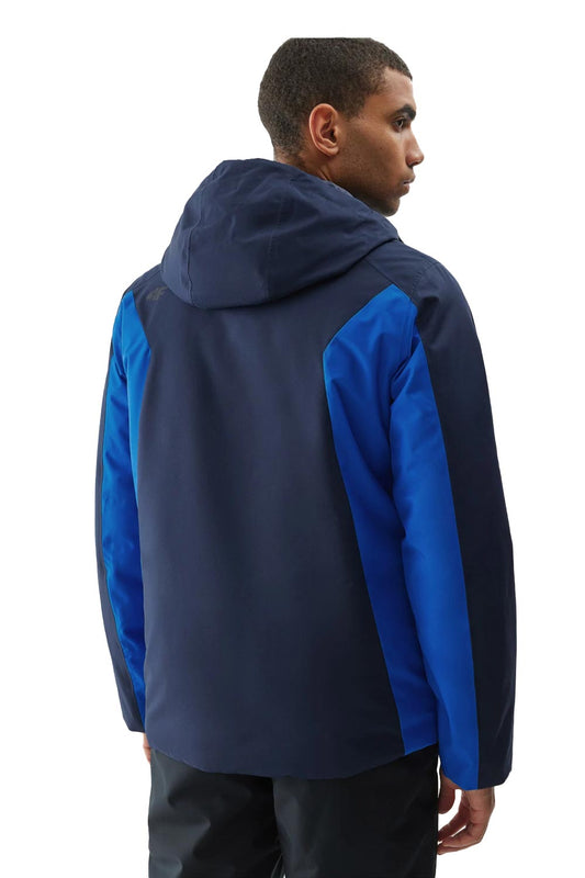 men's ski jacket, navy and true blue
