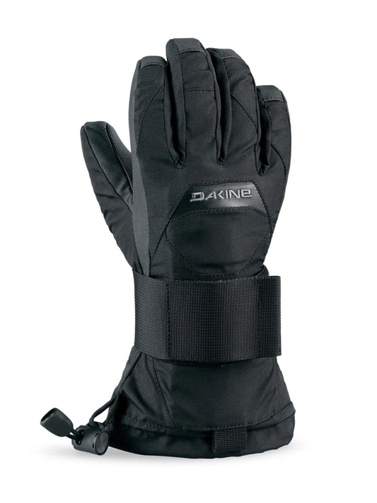kids' Dakine wristguard ski/snowboard gloves, black