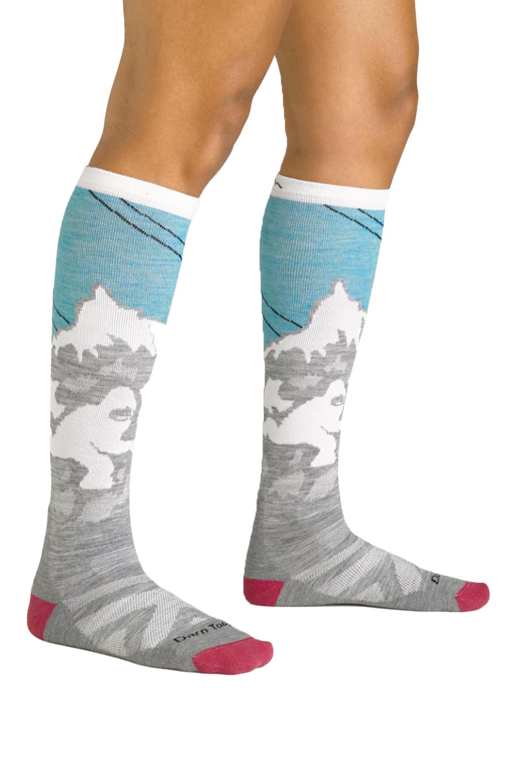 women's Darn Tough ski socks, Yeti graphic