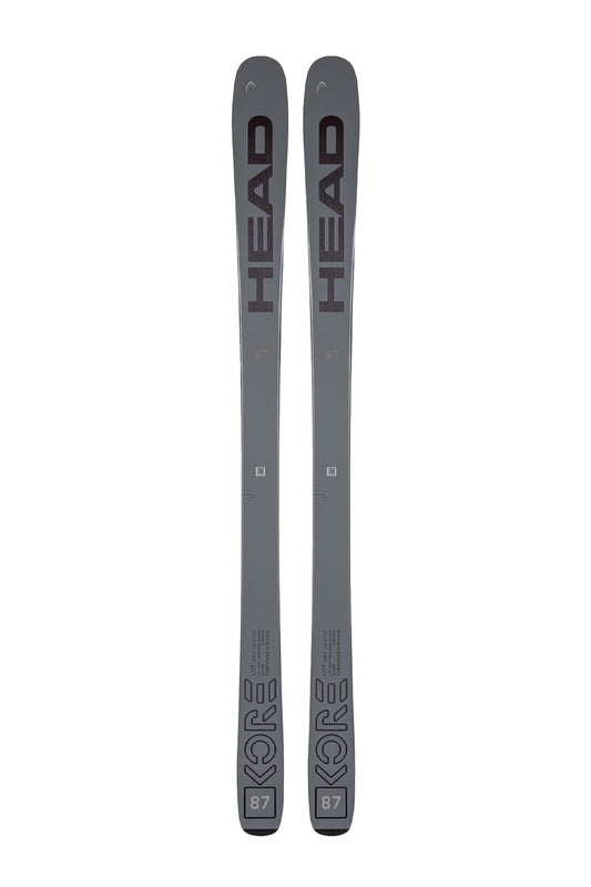 men's Head Kore skis, grey with black accents
