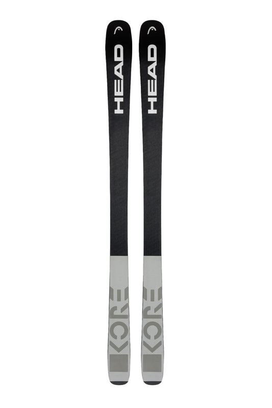 bottom of Head Kore skis, gray and black