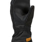 black leather palm of ski mitten