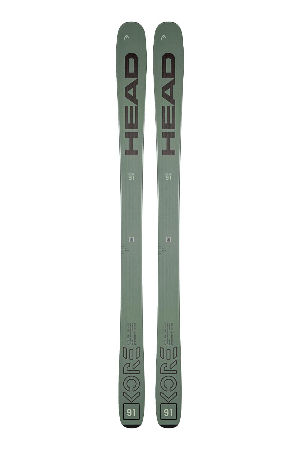 Head Kore 91 women's skis, light green