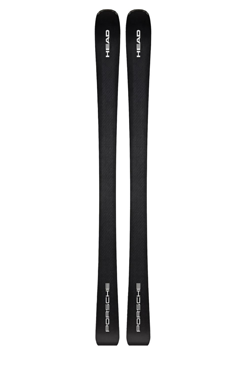 bottom of Head Porsche skis,  black with white writing 