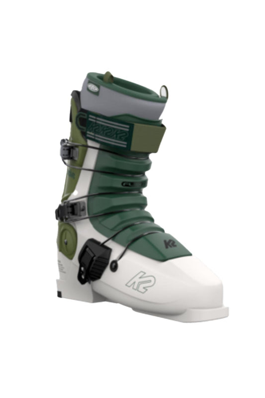 men's K2 Revolver Pro Ski Boot, green and white