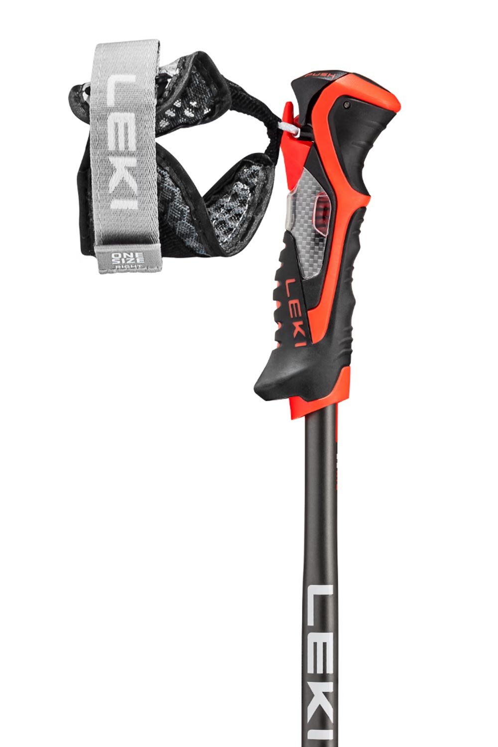 Leki ski pole, black with red accents