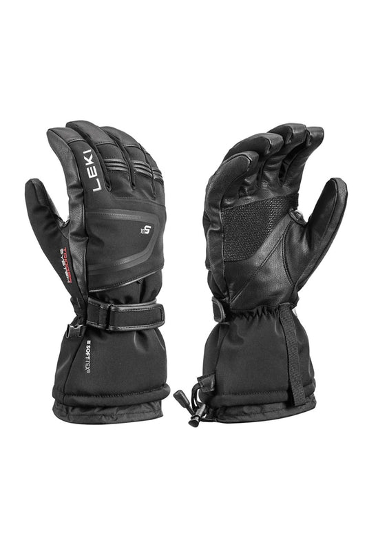 men's Leki Detect S ski gloves, black