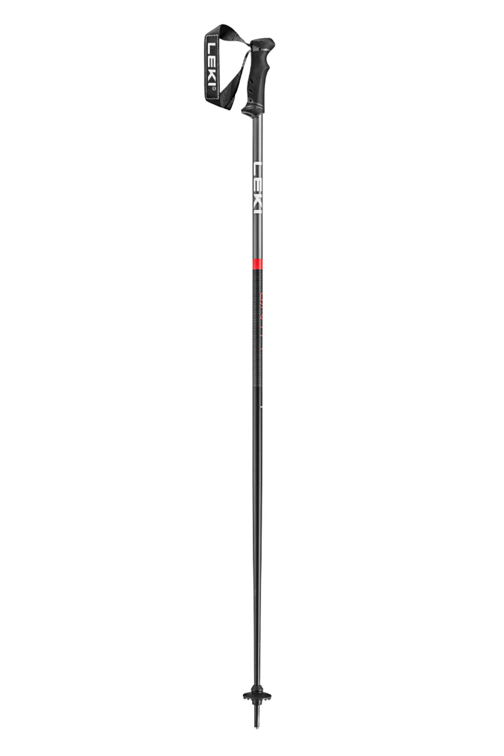 Leki ski pole, black with red accent