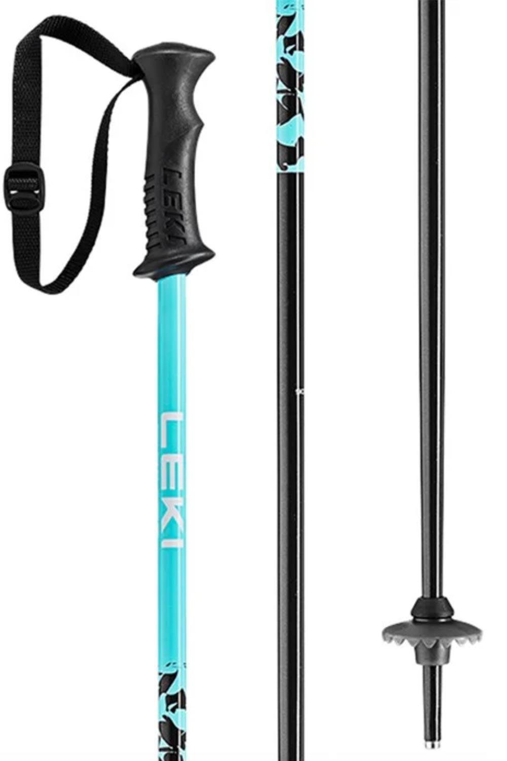 teal and black youth ski pole