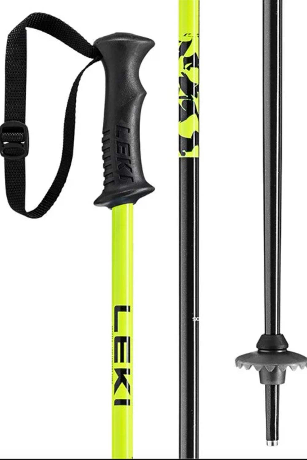 yellow and black youth ski pole