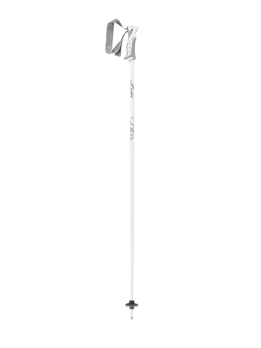 women's ski poles, white