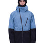 686 snowboard jacket, black and light blue