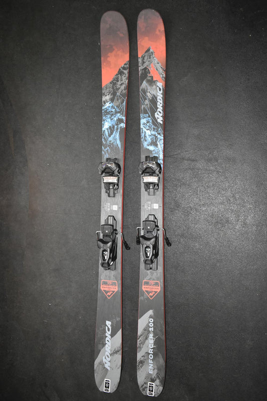 Men's Nordica Enforcer 100 demo skis with bindings