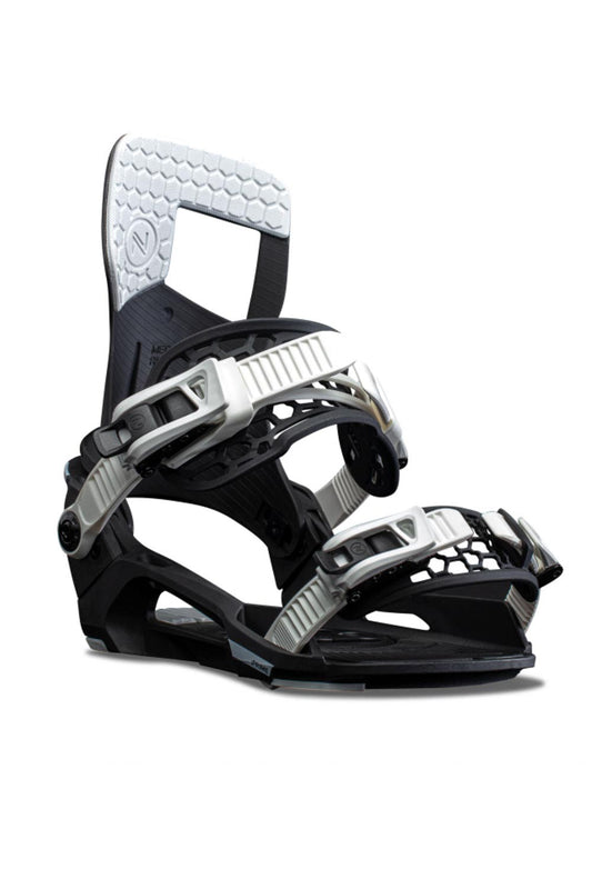 youth snowboard binding, black and white