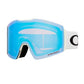 Oakley ski/snowboard goggles, white strap blue lens