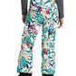 girls' ski pants, tropical flowers print