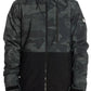 Quiksilver snowboard jacket, camo and black