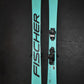 Fischer Ranger 102 demo skis, teal with black bindings