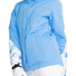 women's Roxy Jetty snowboard jacket, light blue with cloud graphic accents