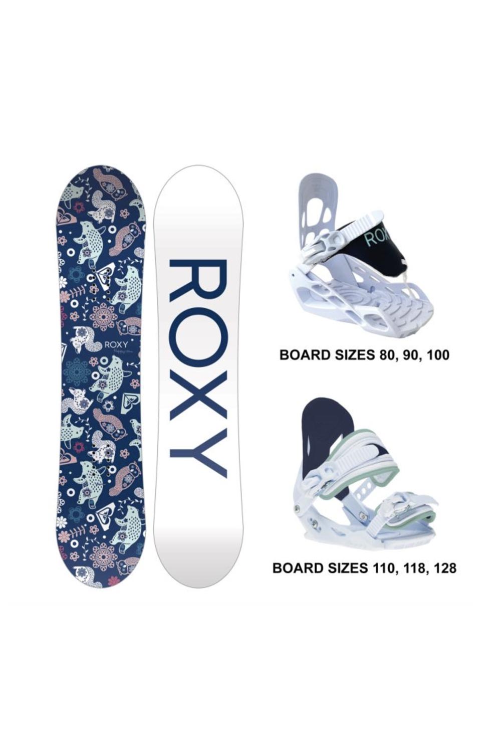 girls' Roxy Poppy Snowboard package, snowboard and bindings set