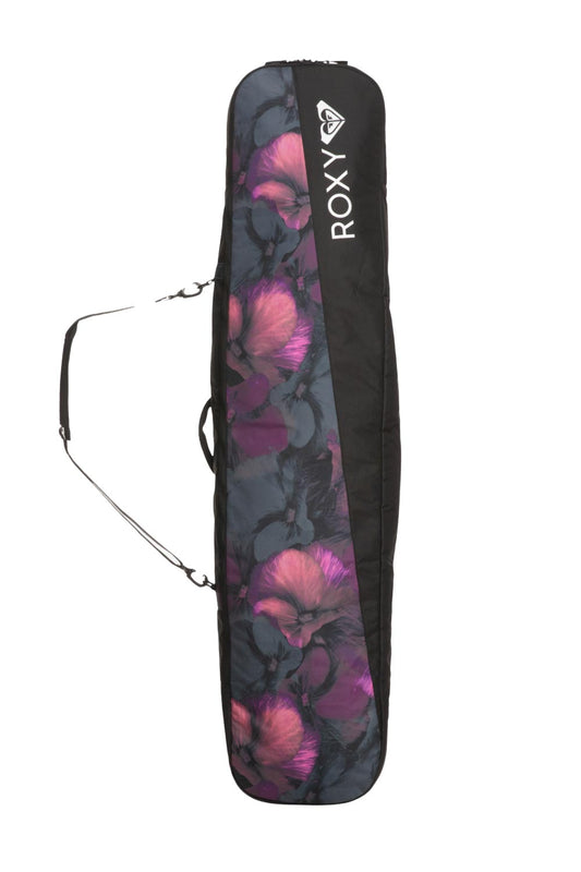 Roxy snowboard bag, black with pansy graphic