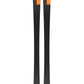base of Salomon stance skis, black and orange