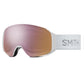 Smith 4D Mag S ski goggles, white strap rose gold lens