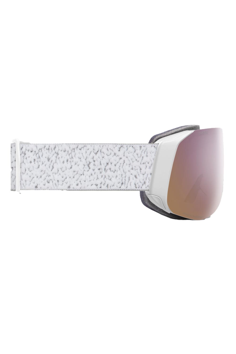 Smith 4D Mag S ski goggles, white strap rose gold lens