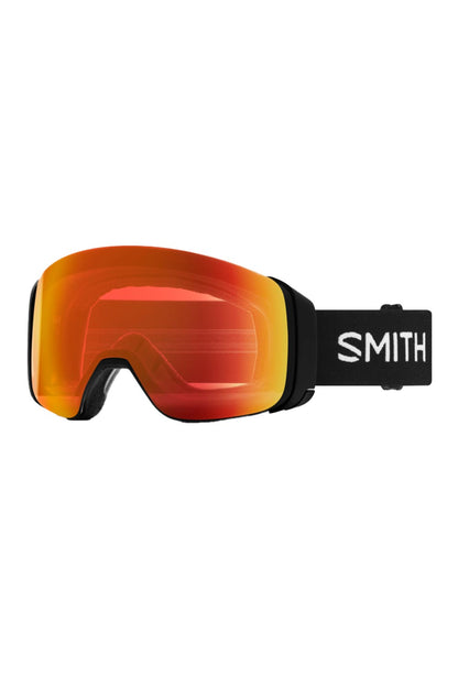 Smith 4D Mag ski goggles, black strap, red lens