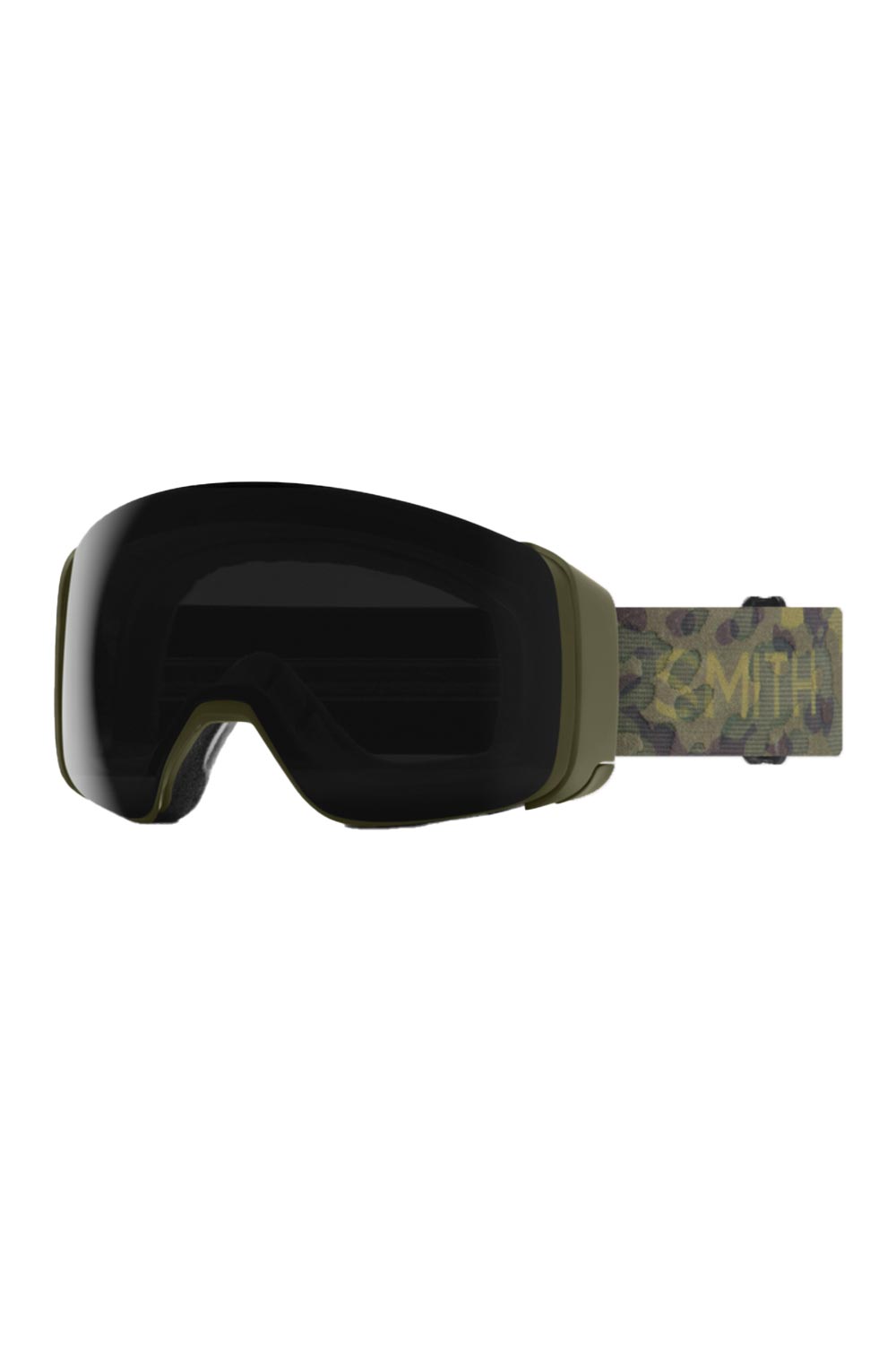 Smith ski/snowboard goggles, camo strap, black lens