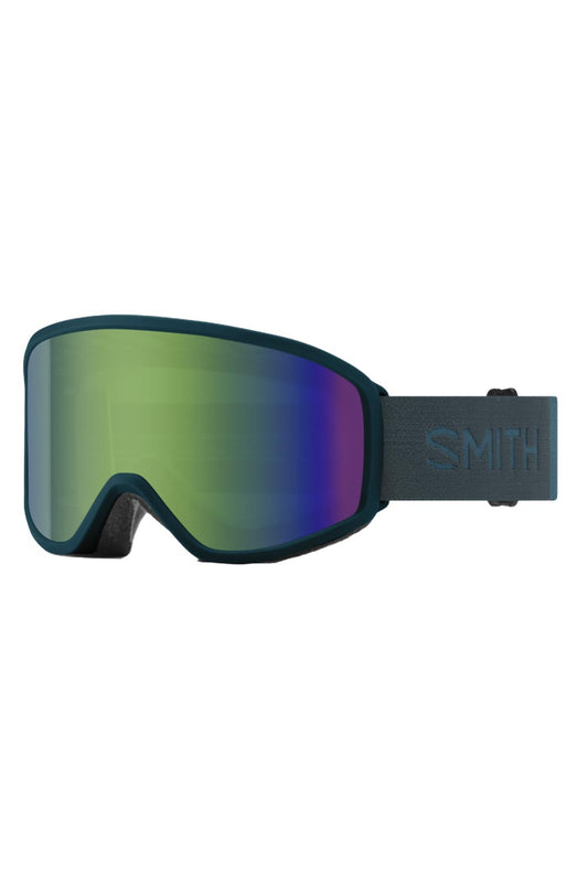 Smith Reason ski/snowboard goggles, pacific green strap mirror lens