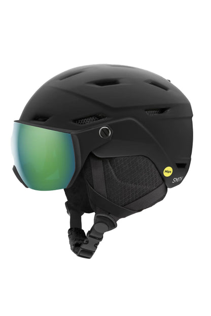 Youth Smith Survey ski helmet with visor, black