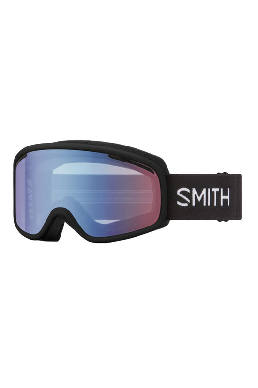 Smith Vogue ski/snowboard goggles, black strap blue sensor lens