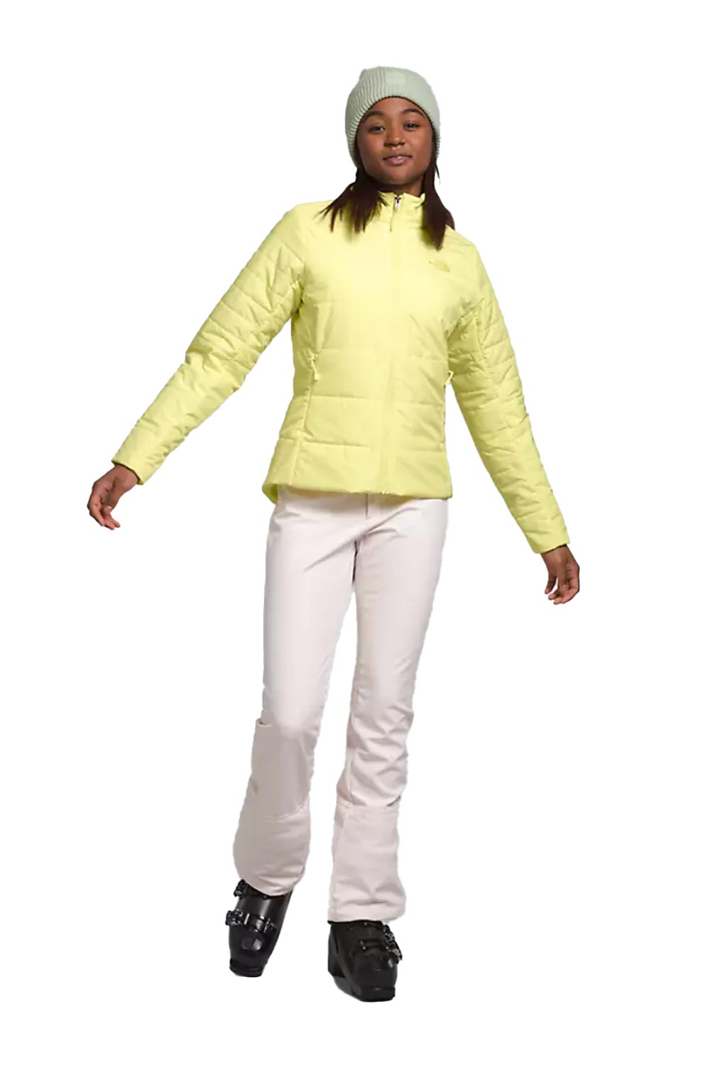 The North Face mid layer puffy, yellow