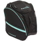 ski boot & gear bag, black with teal accents
