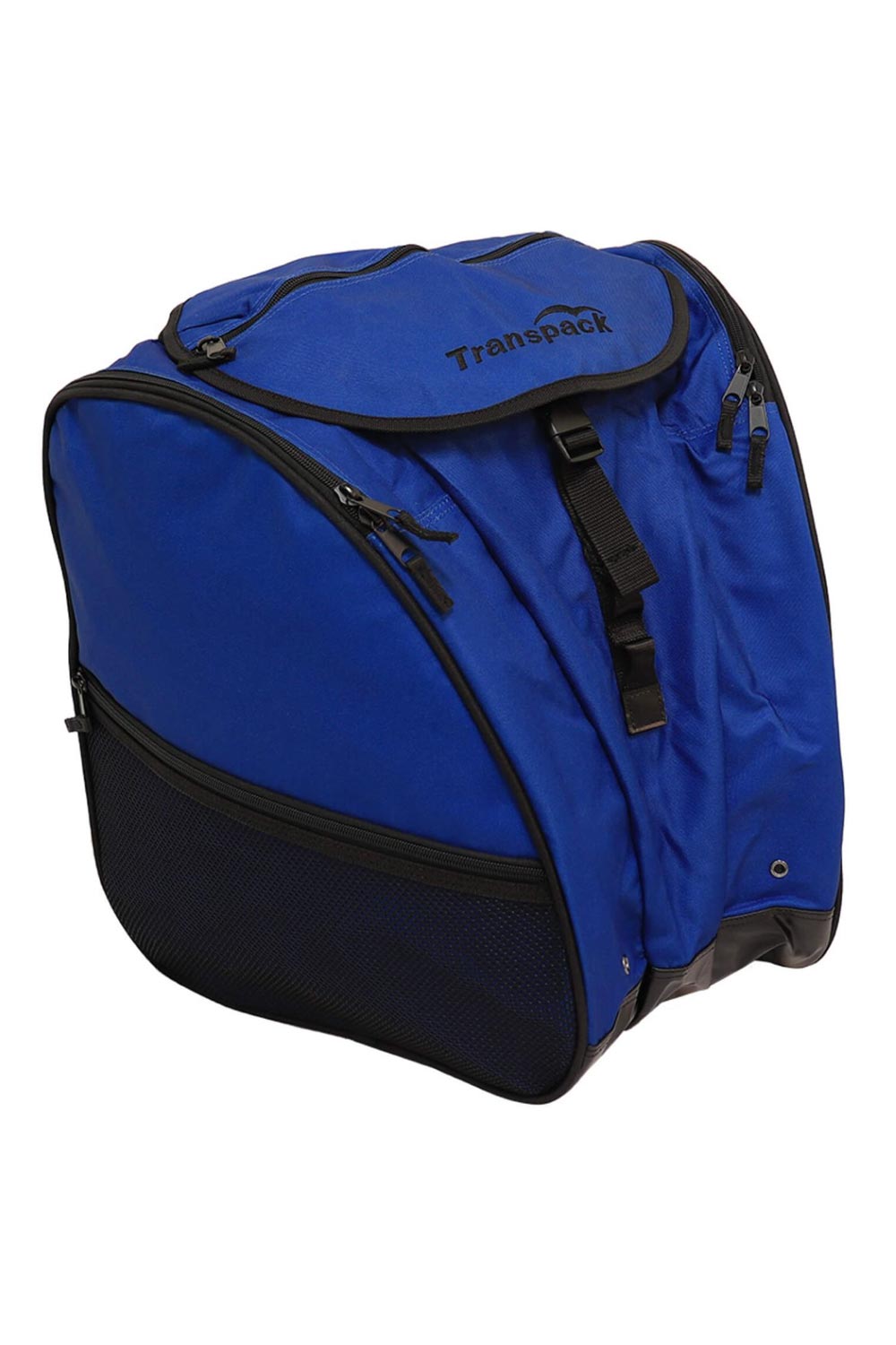 ski boot & gear backpack bag, cobalt blue and black