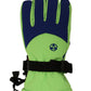 Boys' Turbine Blazer ski gloves, lime green and navy
