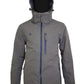 men's Turbine Boot Pack ski jacket, gray with blue accents
