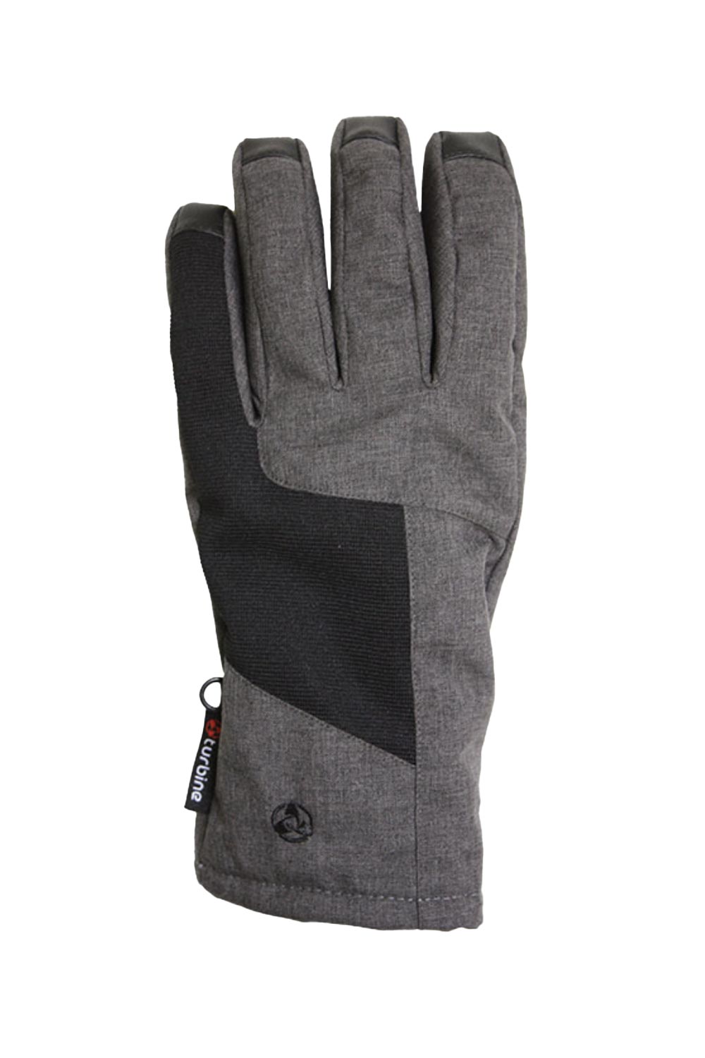 Men's Turbine Teton ski gloves, black and gray