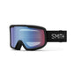 Smith ski/snowboard goggles, black strap blue lens