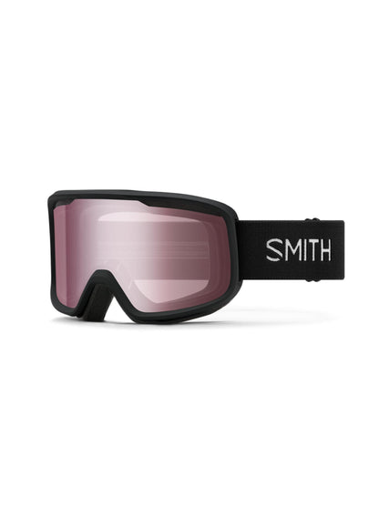 Smith ski/snowboard goggles, black strap mirror lens